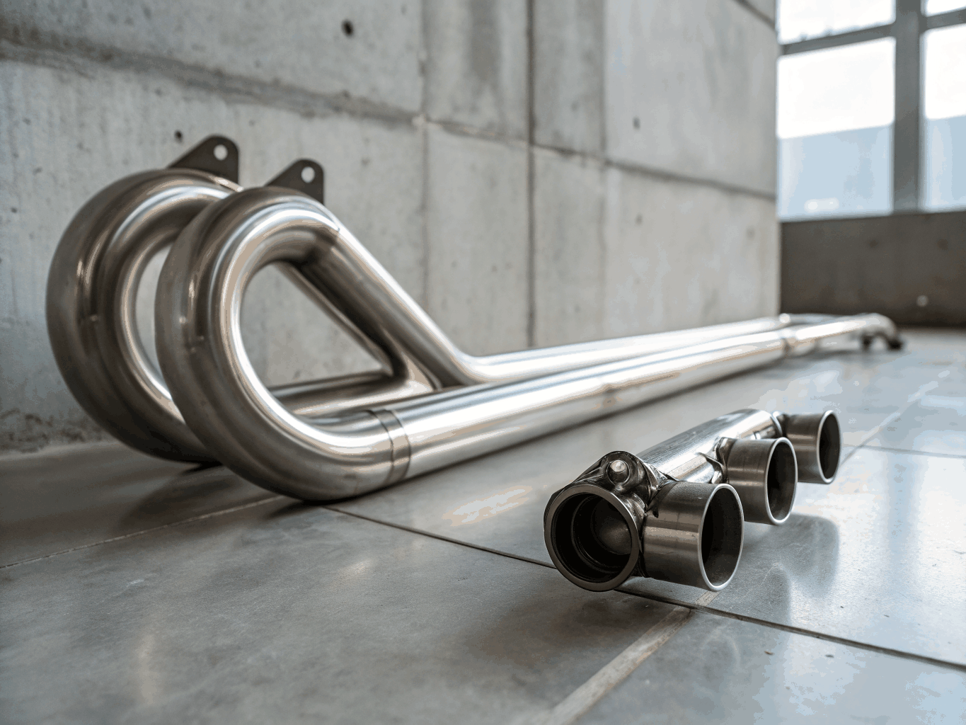 Close-up of high-performance automotive spare parts